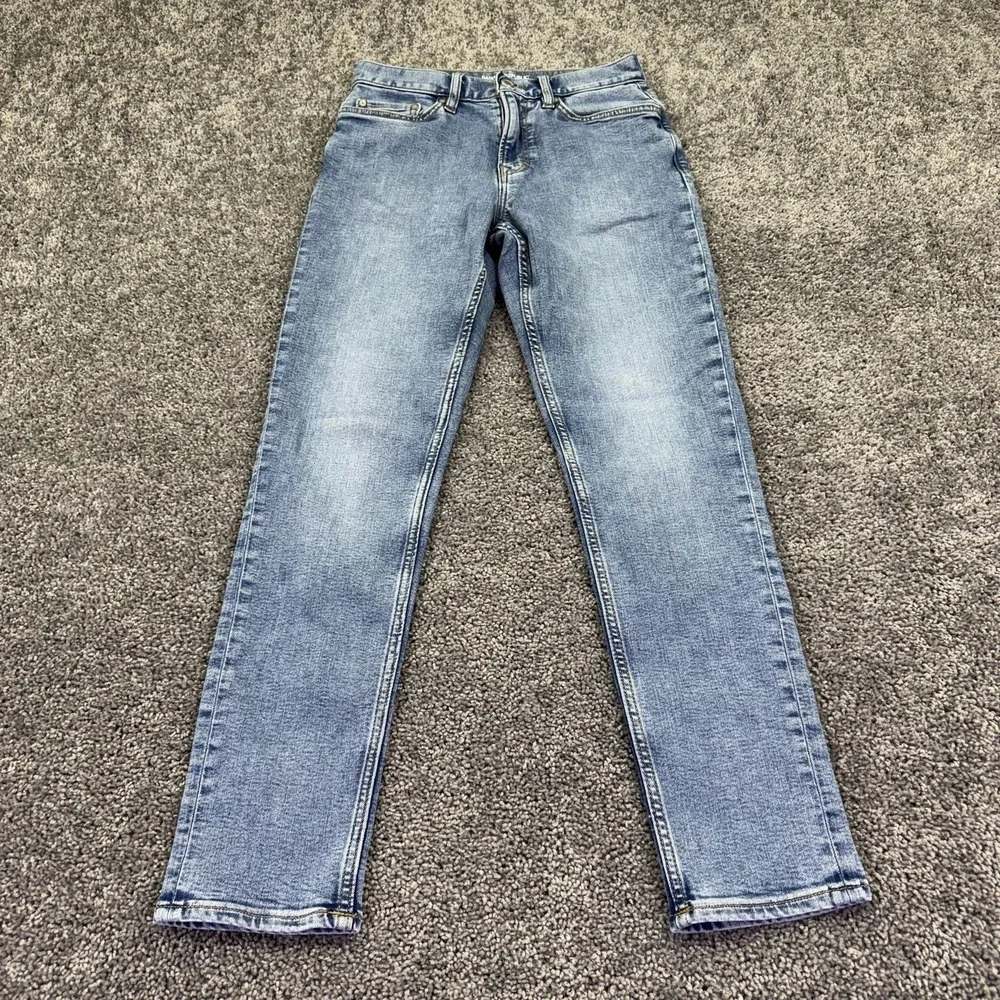 Banana Republic Travel Jeans Mens 29x32 Blue Slim Straight Light Wash